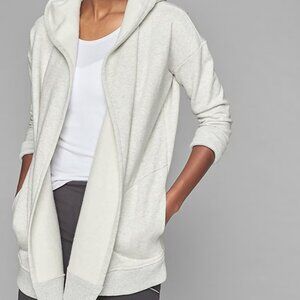Athleta Prajana Wrap in Light Heather Gray Athleisure Gorpcore Hooded Sz XS